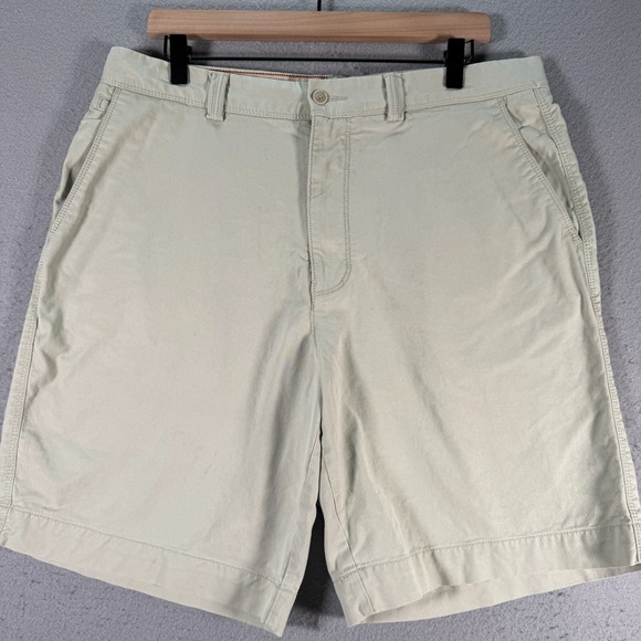 Tommy Bahama Chino Shorts Mens‎ 35 Beige Classic Island Beach Everyday Preppy 9" - Picture 1 of 14
